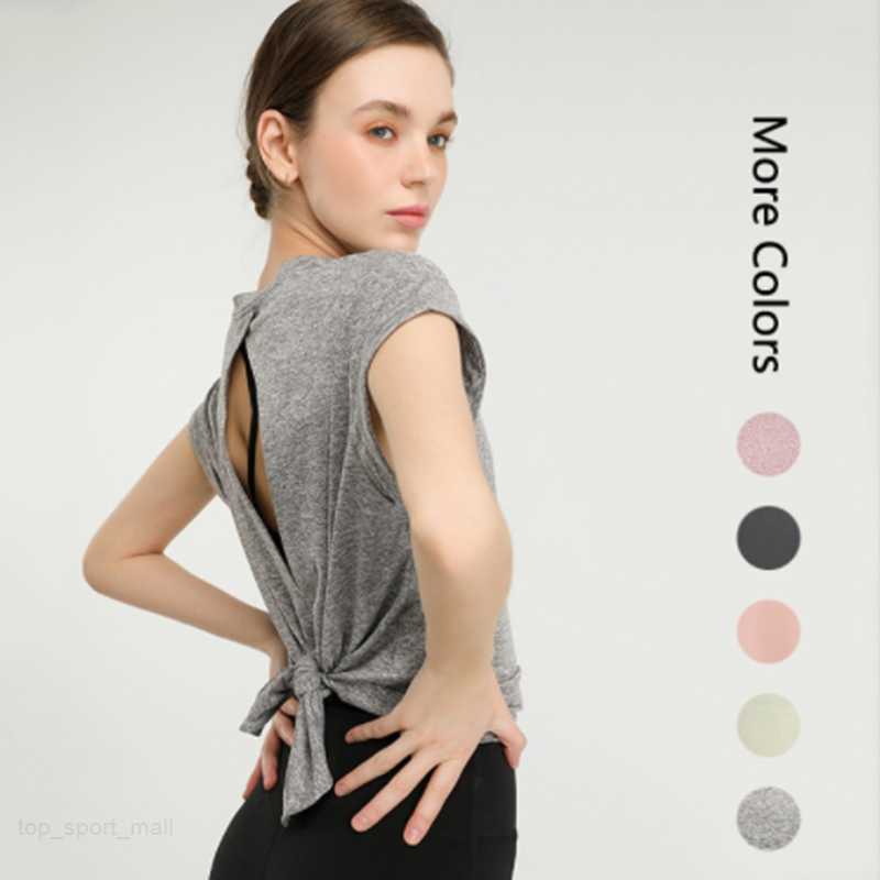 

Woman Yoga Wear short-sleeved shirt Lady Breathable fitness exercise after Clothes running split quick-drying beautiful back elastic vest T-shirt Comprehensive, 01