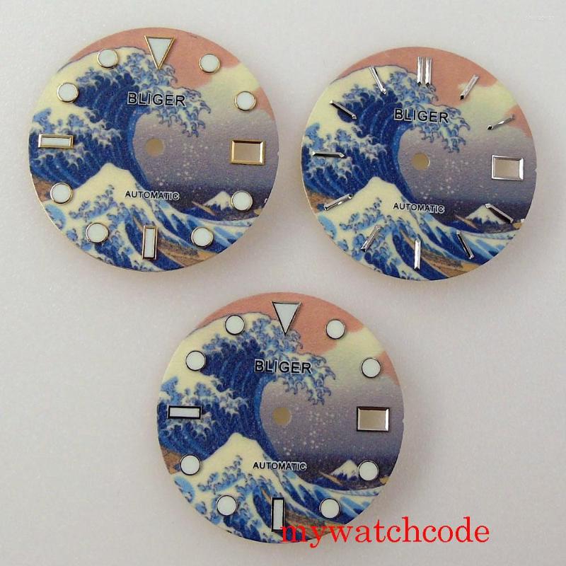 

Watch Repair Kits 28.5mm Dial Wave Patter Fit NH35A Automatic Movement Date Window Luminous Wristwatc Parts