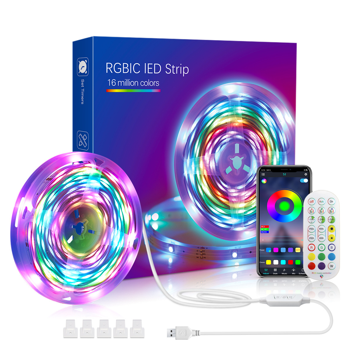

Electronics Magic Light Belt Running Horse Bluetooth app 2.4G Remote Control lamp