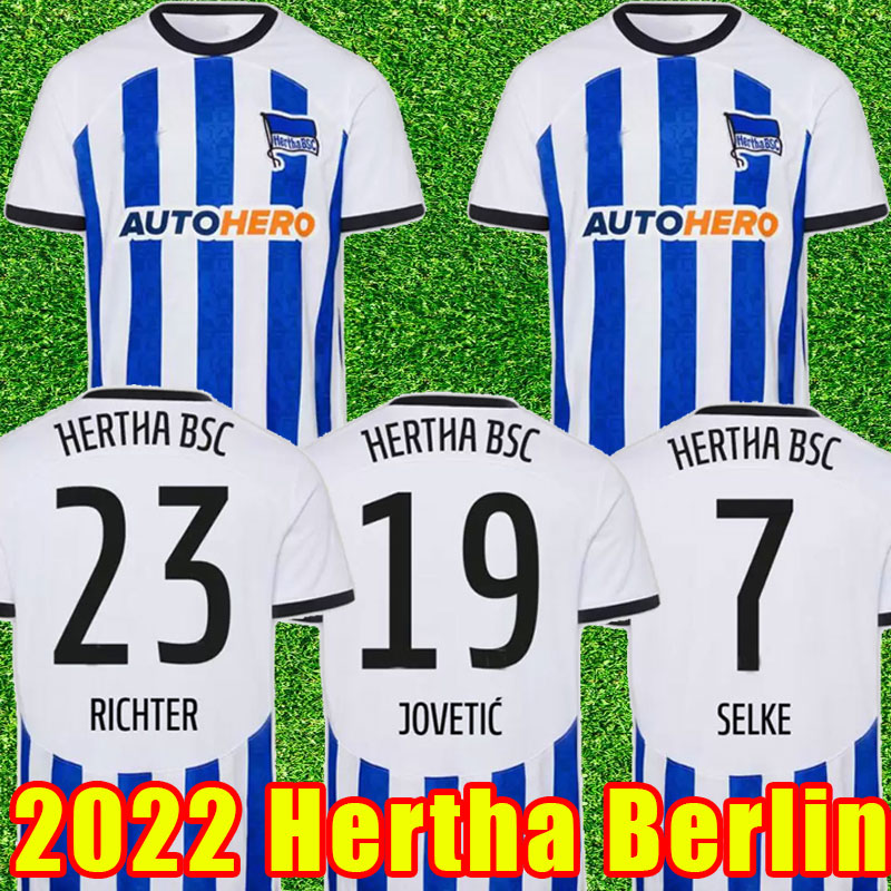 

22 23 Hertha BSC Soccer Jerseys GUENDOUZI CUNHA PIATEK Football jersey Berlin CORDOBA DILROSUN TOUSART LUKEBAKIO uniform shirts 2022 2023 full set socks men kids, Home