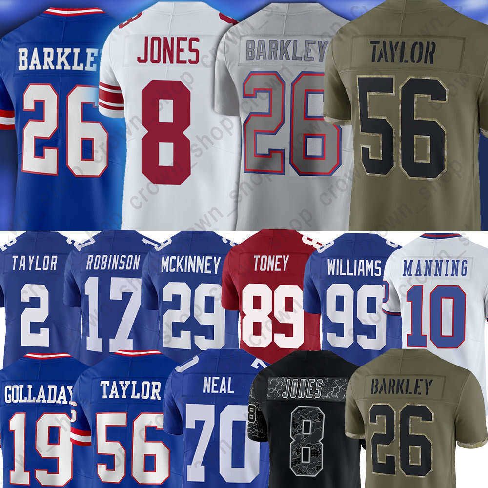 

New Yorks 26 Saquon Barkley Football''Nfl''Jerseys Giants''8 Daniel Jones Kayvon Thibodeaux Wan'Dale Robinson Kenny Golladay Leonard William, Men(juren )
