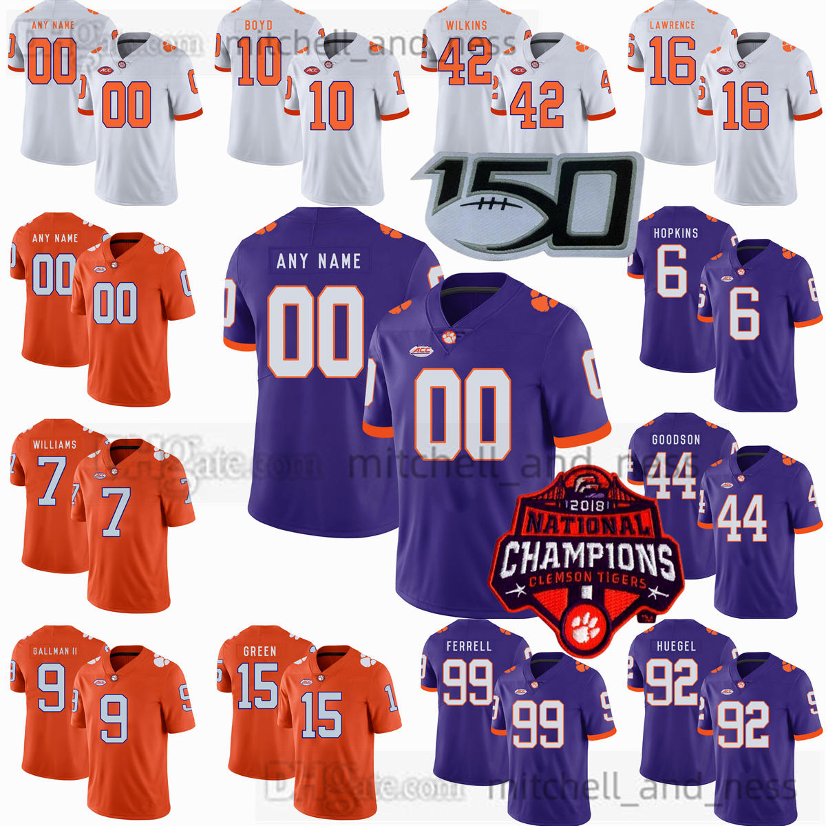 

Custom S-6XL NCAA Clemson Tigers Football Jersey 5 D.J. Uiagalelei 2 Cade Klubnik 11 Bryan Bresee 1 Will Shipley 5 K.J. Henry 22 Trenton Simpson 26 Phil Mafah men Youth women, Men patch please message