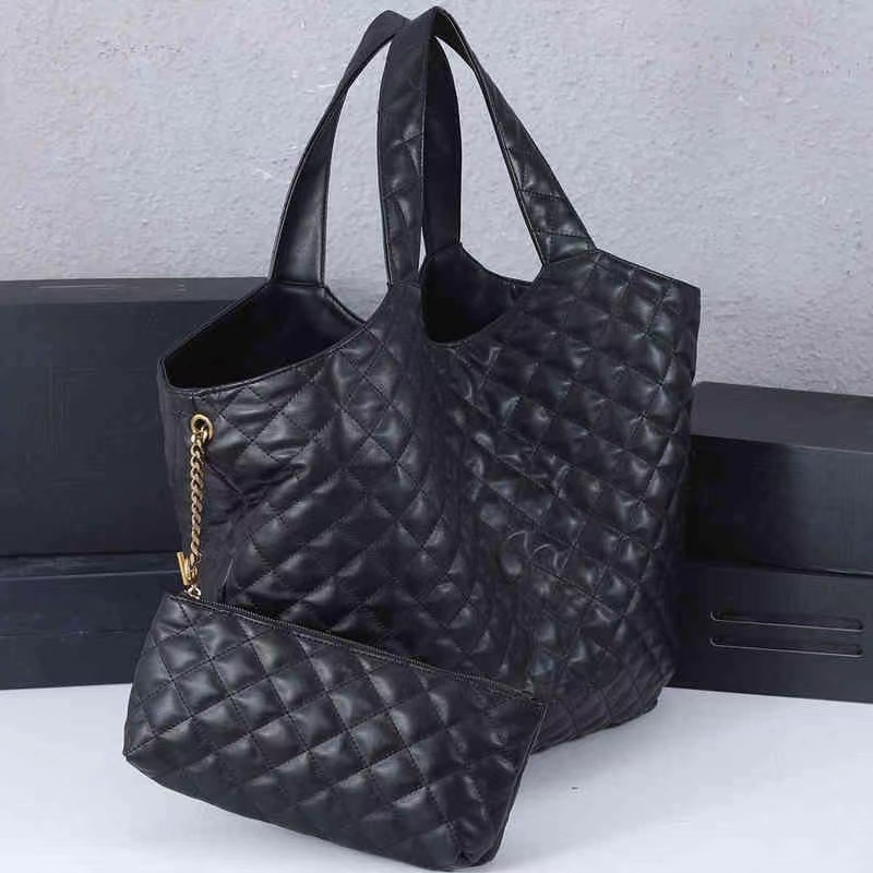 

YL Tiktok Hot Luxury Bag Genuine Leather Check Women Handbag Designer shoulder Tote Large miaoqibags Beach bags, Other