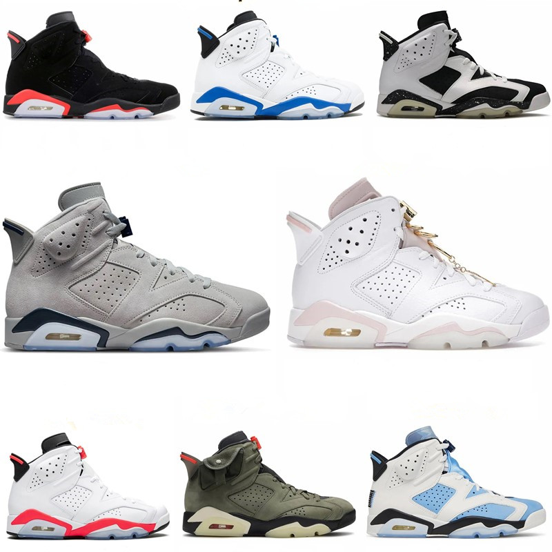 

Jumpman 6 Retro Basketball Shoes Men Women 6s Georgetown Midnight Navy UNC White Red Oreo Metallic Sliver Carmine Mens Trainers Outdoor Sports Sneakers, #23