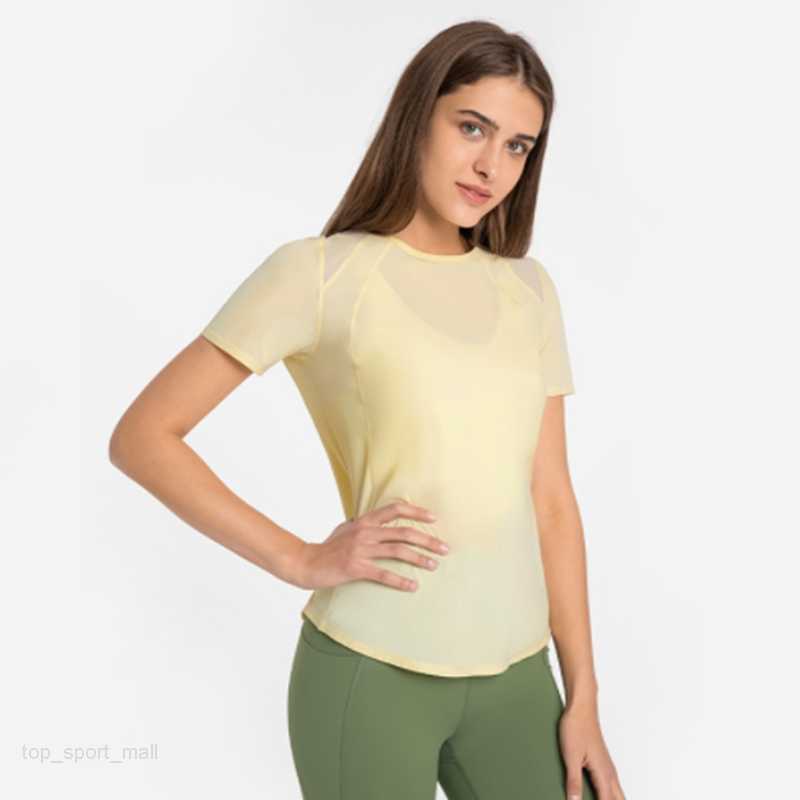 

new women's Popular yoga wear short-sleeved fitness T Shirt sports quick-drying yarn-breathable stretch T-shirt top Short Sleeved Quick Dry High Elasticity, 02