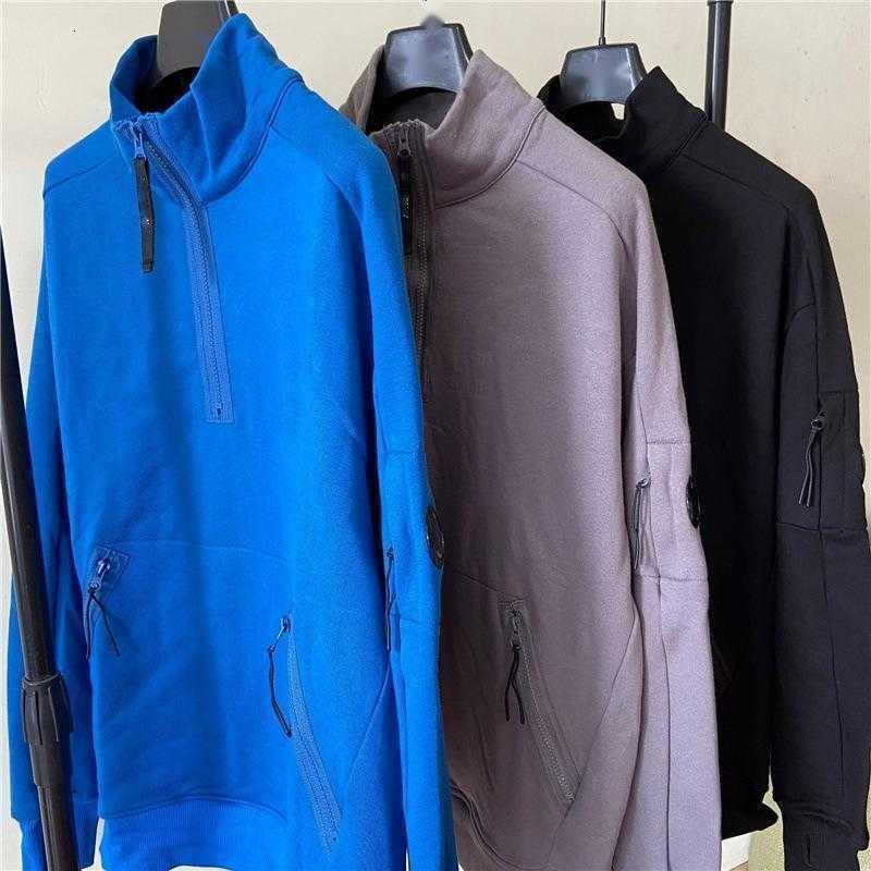

Men's Hoodies Sweatshirts 2022 CP Autumn And Winter Stand Collar Casual Sports Half Zipper Sweater Youth Outdoor Student Fashion Rowe22 w2, Black