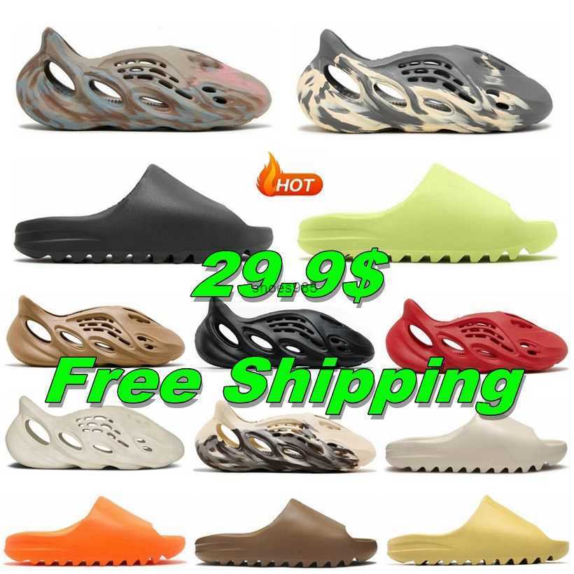 

Designer sandals foam runner slippers men woman sandal Black White Resin pure Ochre bone yeezys slippers mens womens yeezies slide slipper slides EVA