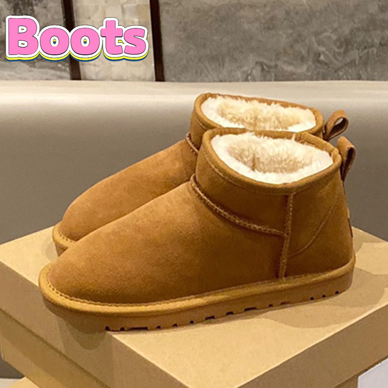 

Fashion Australia Classic ultra mini platform boots Tazz Suede slipper women snow boot designer slippers chestnut Charcoal brown Sheepskin Shearling booties, 02 black