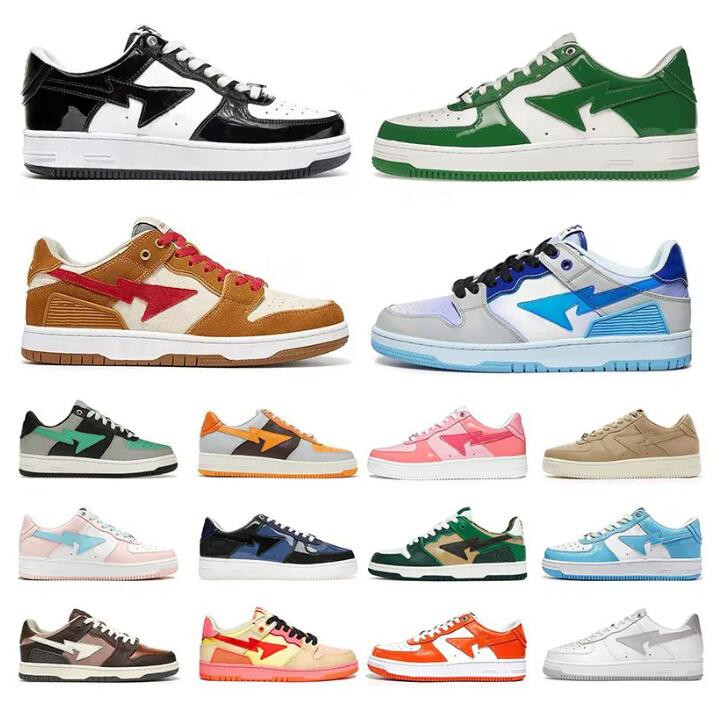 

2023 casual shoes men women bapestas sk8 low Black White Beige Suede Camo Blue Tokyo Grey Orange Pastel Pink scarpe mens trainers womens outdoor designer sneakers, 30