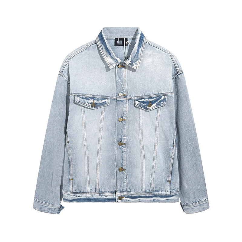 

Fashion Mens High Street Jackets Denim Coat Black Blue Casual Hip Hop Designer Jacket For Male Size -XL X8Z2, 5#
