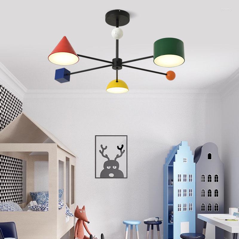 

Pendant Lamps Children's Room Chandelier Modern LED Living Decoration Indoor Hanging Lustre Pendent Fixtures Restaurant Ceiling Light