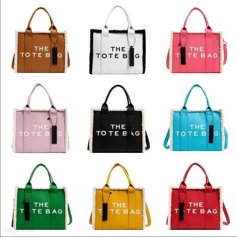le sac fourre-tout Marc fourre-tout sac Femme designer Sacs à main Mode all-match Shopper Épaule en cuir peluche Sacs à main Taille 28/23 / 13CM