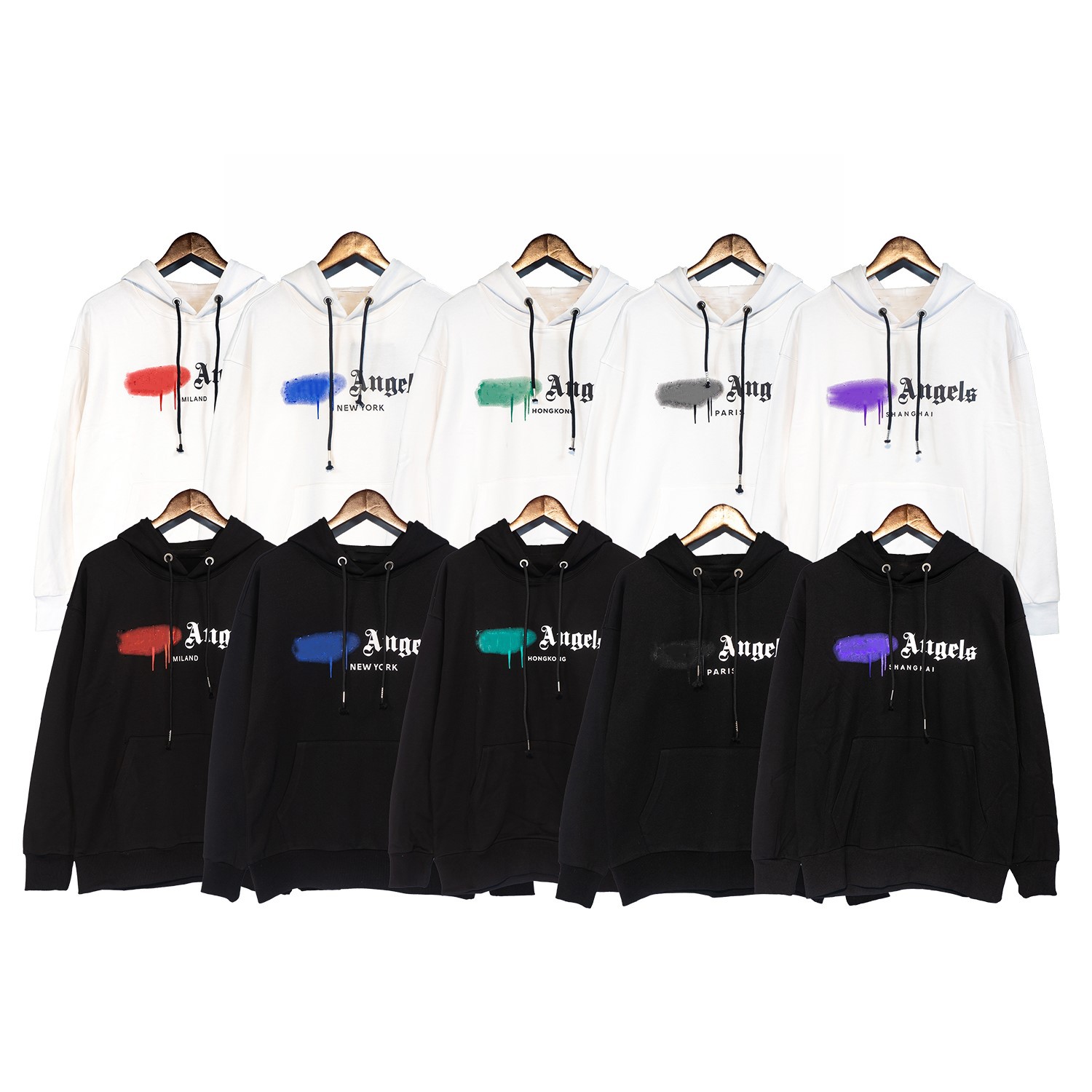 Palm---Angels Rep Scrawl Print Letters Men's Hoodies Women Hooded Sweatshirt S-XL #5117