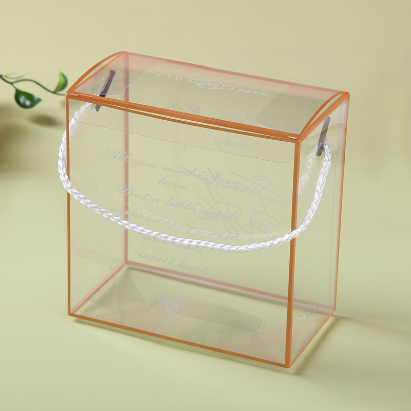 

Transparent PVC Plastic Rectangle Gift Box With Hanging Rope Candy Christmas Thanksgiving Huge Capacity Gift Boxes A361