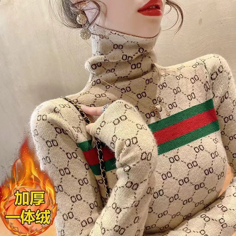 Women's Sweaters Pullovers Knitted Sweaters Women Casual Slim Solid Turtleneck Coat Female Soft Warm Jumper Tops Long Sleeve