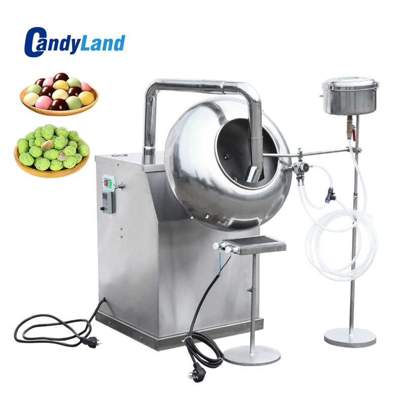 

Candyland Chocolate Coating Pan Sugar Polishing Candy Snack Making Machine for Nuts Peanuts Tablet Coating