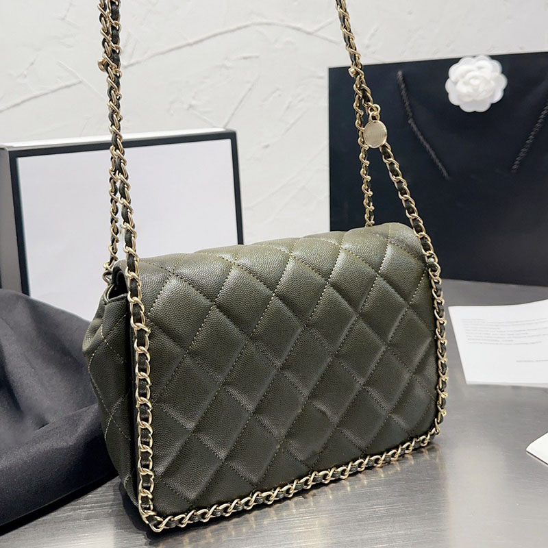 

CC Bags Luxury Brand Cross Body Trend Women Chain Crossbody Bag Large Capacity Caviar Leather Matelasse Classic Flap Shoulder Bag Pochettes, Pink
