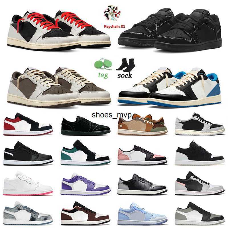 

Jumpman 1 Low x TS Basketball Shoes Mens Women 1s Lows Black Phantom Olive Reverse Mocha Fragment Cream Court Purple Unc Shadow Toe Bred, A1 reverse mocha 36-46