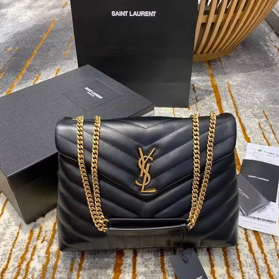 

gg guccie lvs ysls 2022 Luxury Handbag Shoulder Bag Brand LOULOU Y-Shaped pradas Seam Leather Ladies Metal Chain Black Clamshell Messenger Chain Bags Wholesale