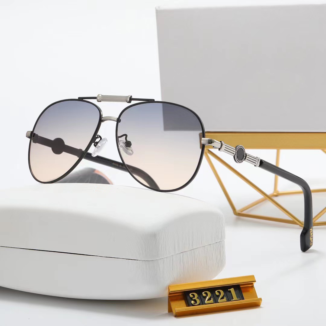 

Women Designer Luxury Sunglasses Mens Eyeglasses Outdoor Shades pilot Frame Fashion Classic Lady Sun glasses Mirrors For Womens 3221