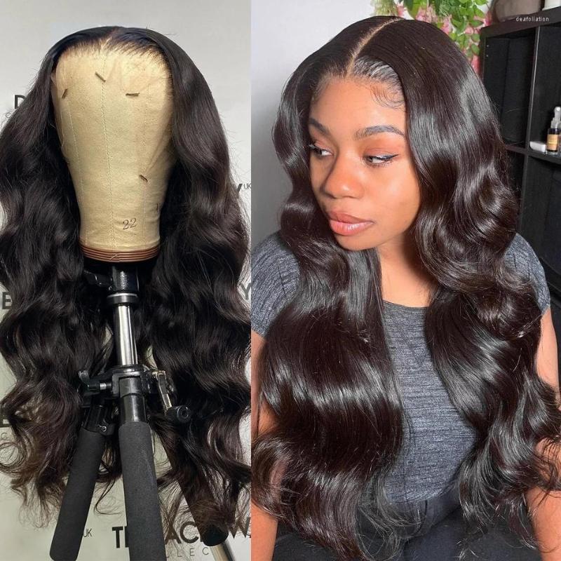 

Rosabeauty HD Transparent 30 Inch Body Wave Glueless Lace Front Human Hair Wigs For Black Women Malaysian Frontal Wig, Picture shown