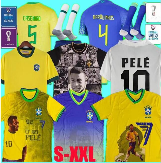 

1957 1970 2022 2023 PELE retro soccer jerseys SANTOS special brasil Camiseta de futbol men kids G.JESUS women football shirts VINI JR RICHARLISON brazils NEYMAR