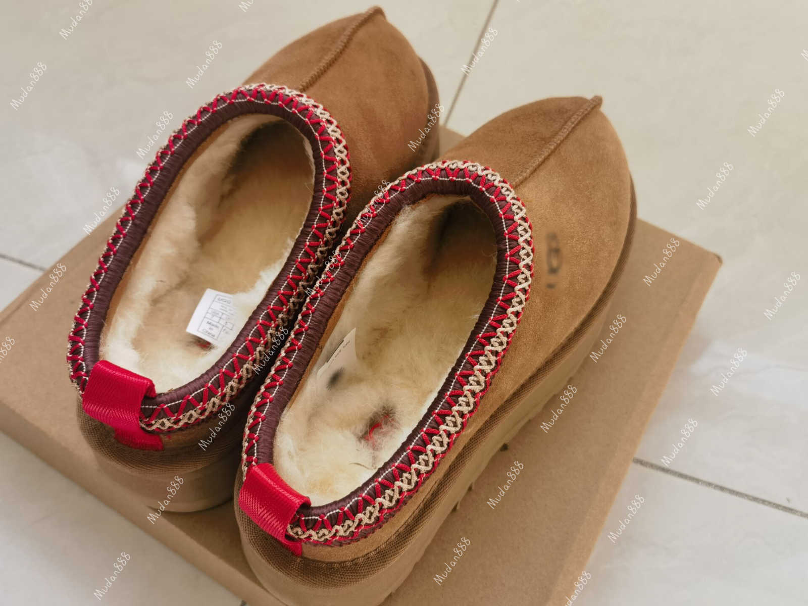 

Tasman Slippers Chestnut Fur Slides Sheepskin Shearling Tazz Classic Mules Women Men Ultra Mini Platform Boot Slip-on Shoes Suede Upper Comfort Fall Winter UGGity, U 1