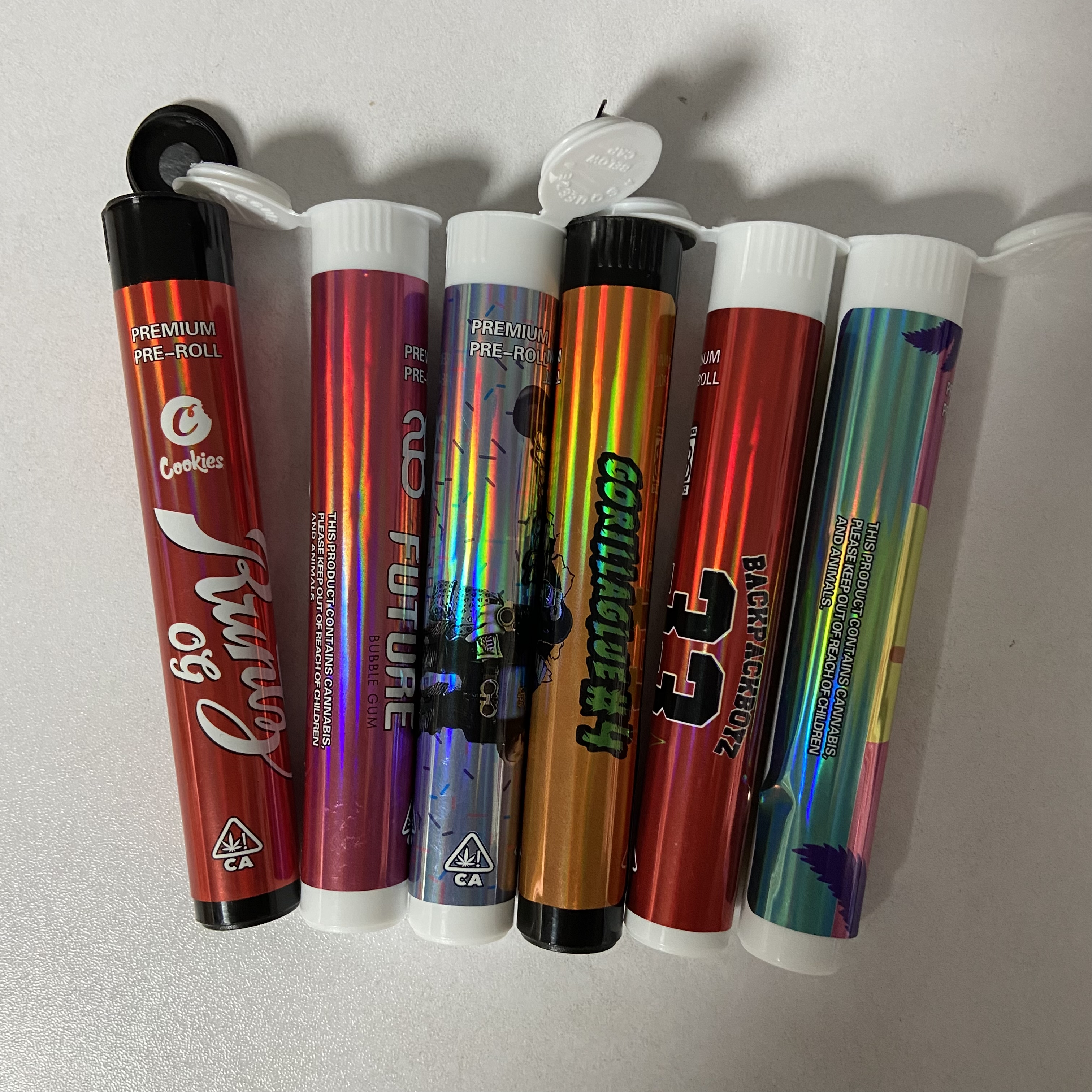 

Premium Roll packaging bottles Future Preroll Glass Tube Packaging Empty Moonrock Dankwoods Packwoods Pre-roll Cone Blunt Wholesale