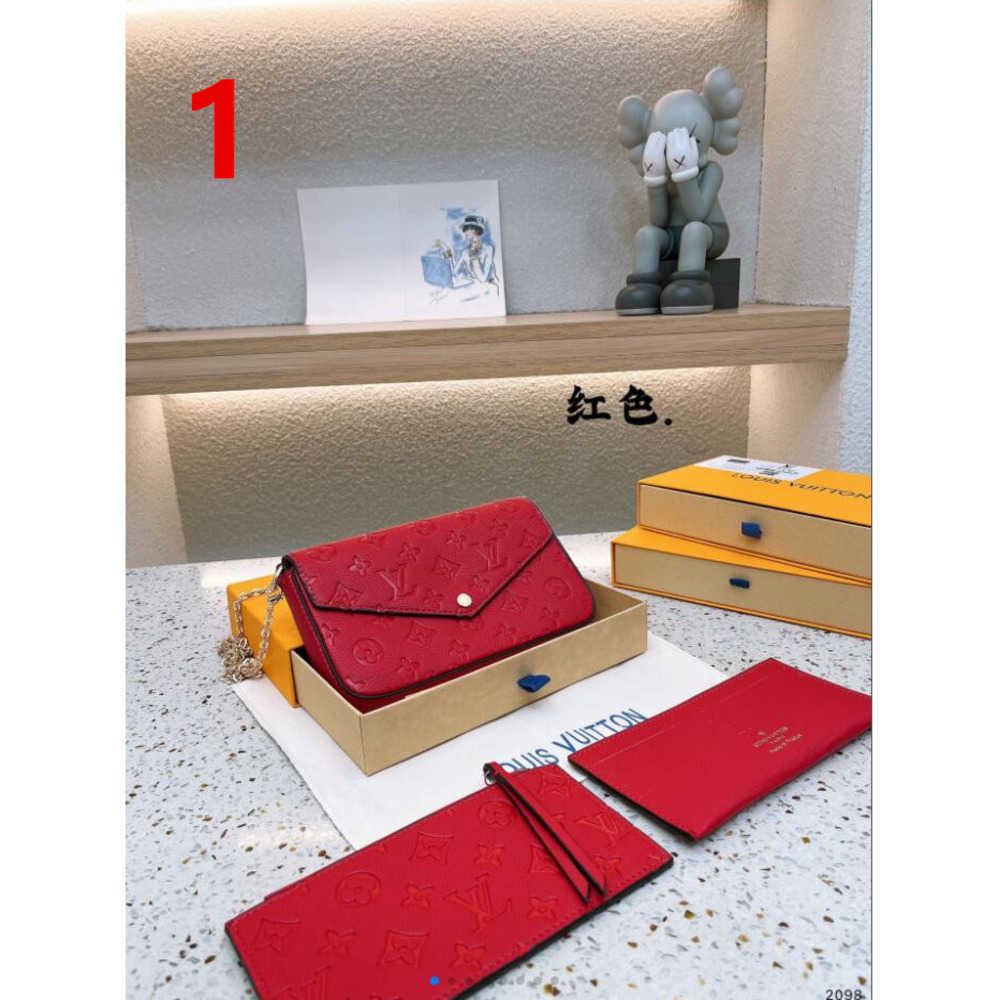 

WALLET LOUIS VUITTON LV GUCCI YSL LOUISE VUITON LVS WOMEN BAG Luxury Handbag Shoulder Brand Designer Seam Chain Black Messenger Chain Bags Wholesale A47, A1