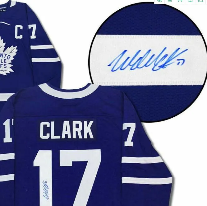 

Wendel Clark Salming Signed Autograph signatured Autographed auto jersey shirts, Black