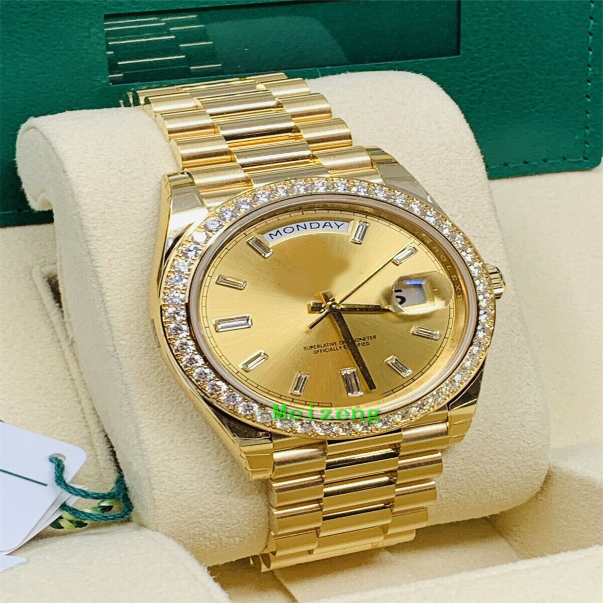 

Luxury Wristwatch BRAND New Day-Date 40MM President 228348 Factory Diamonds, Watch