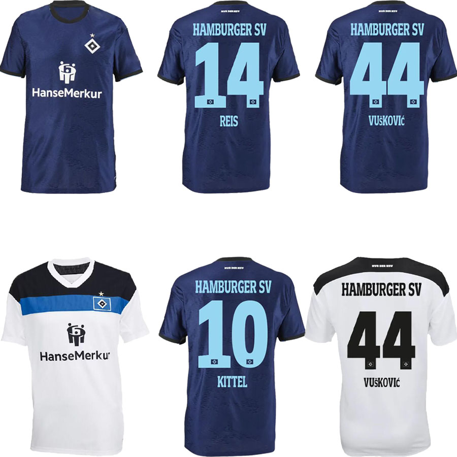 

22/23 Hamburger SV Soccer Jerseys Retro Uniforms Home White VAGNOMAN ONANA LEIBOLD REIS KITTEL GLATZEL DUDZIAK 22 23 HSV men kids football shirts, Blue