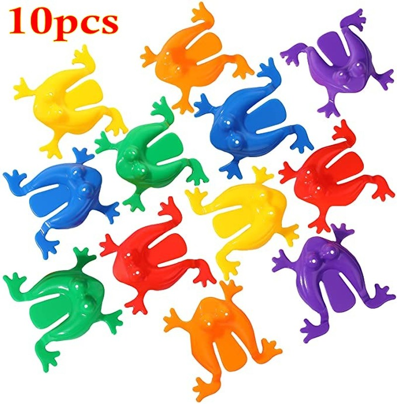 

10Pcs/lot Novelty Games Jumping Leap Frog Bounce Fidget Toys For Kids Novelty Assorted Stress Reliever Toy Children Birthday Gift Party Favor 1263