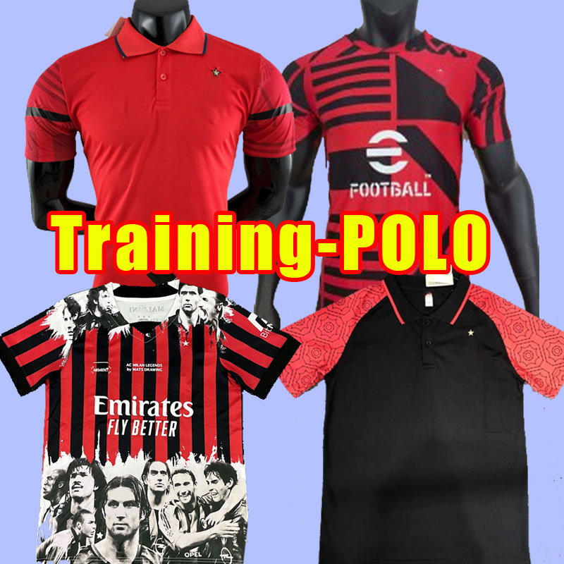 

22 23 home ac milans Soccer jerseys 2023 TOMORI GIROUD IBRAHIMOVIC DE KETELAERE 2022 TONALI theo brahim football shirt Fans Player version Adult Men Training POLO, Special