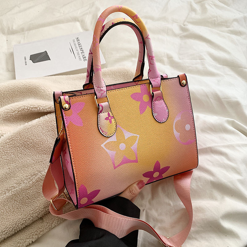 

Spring Large-Capacity Messenger Shoulder Bag Letter Small Square Bag Diamond Women's Bags, Purple