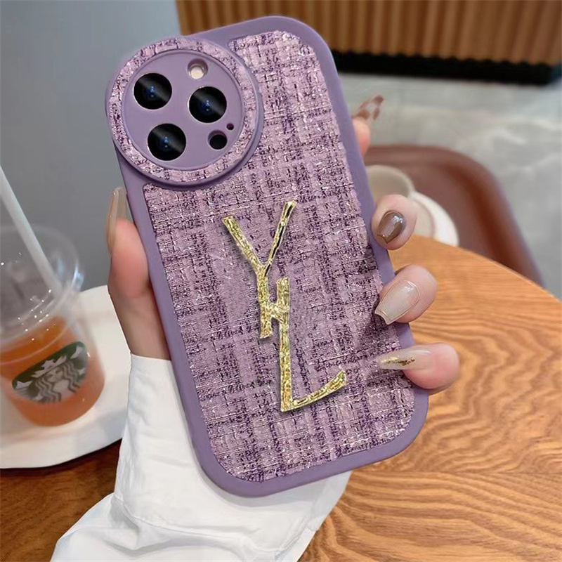 

Ladies Luxury Iphone Phonecase Designer Brand Letter Phones Protective Cases Womens Casual Phone Cases For Iphone 14 Pro Max 13Pro X Xsmax, Purple