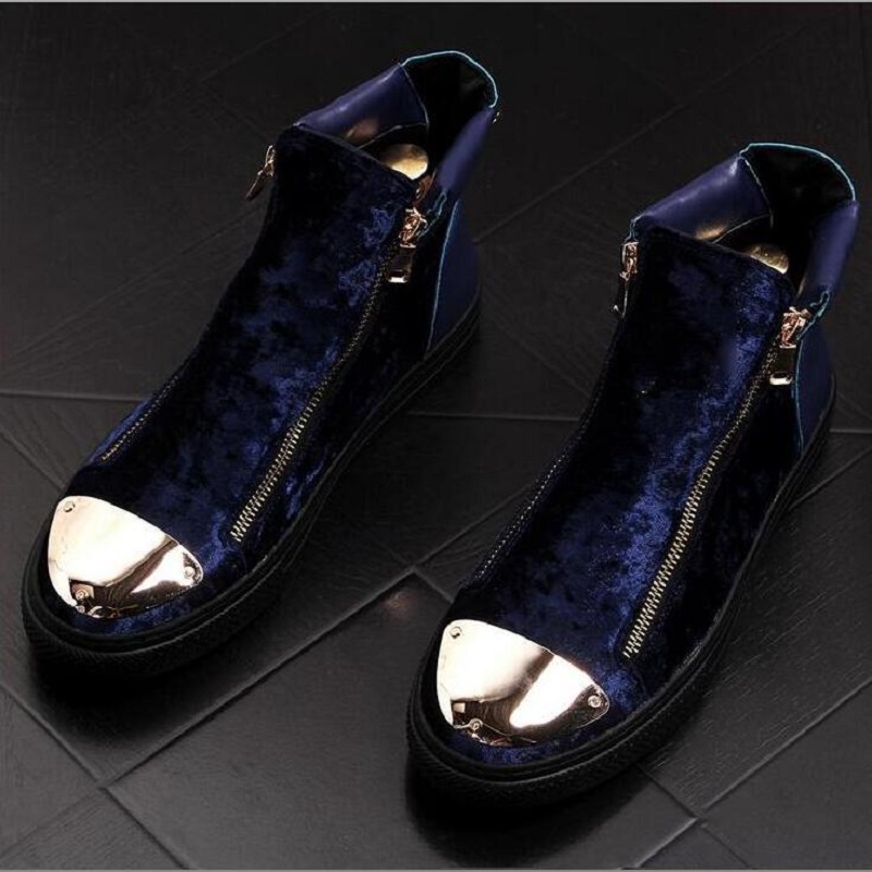 

Men's Head Shoes Luxury Boots Men's Brands Accessories Youth Fashion Shoes Hip-Hop High Top Sneakers Black Red Blue Da019