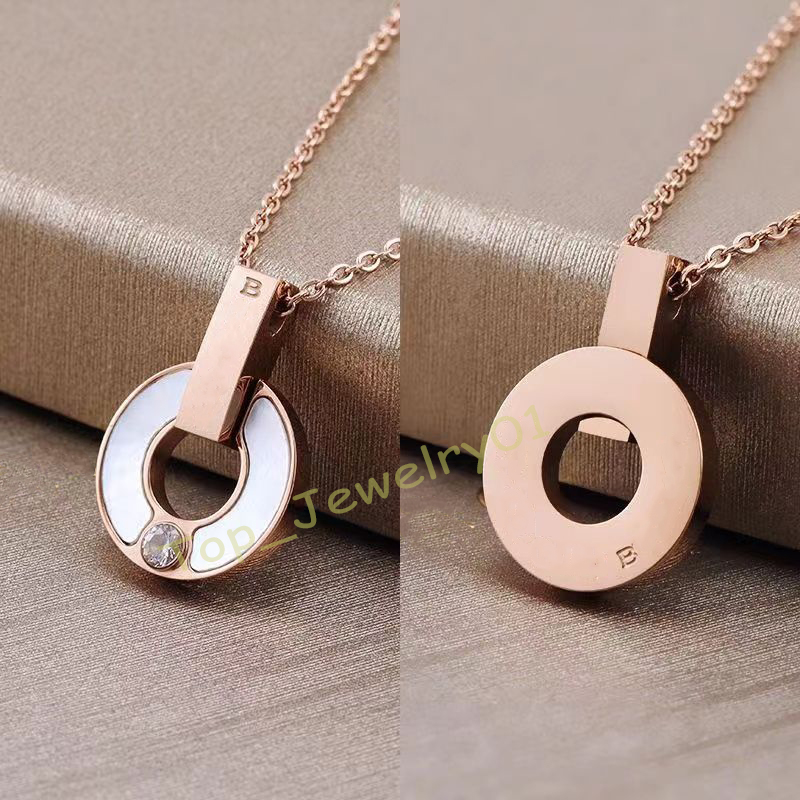 

WomensJewelry Shell pendant necklace gem pendants necklace diamond gold Sweat-proof and colorfast ladies fashionHigh Valentine