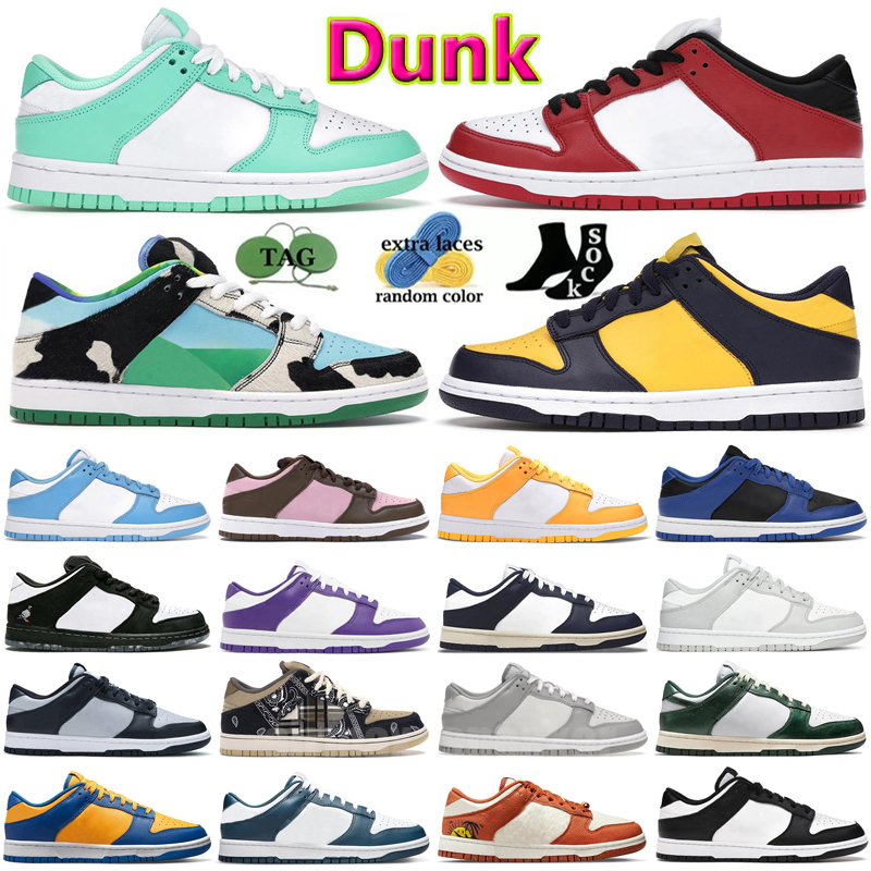 

Dunks Running Shoes Mens Trainers Gai Sneakers University Blue Red Syracuse Grey Fog Paisley Easter White Mint Outdoor Sports Panda Designer Men Women, Color 14