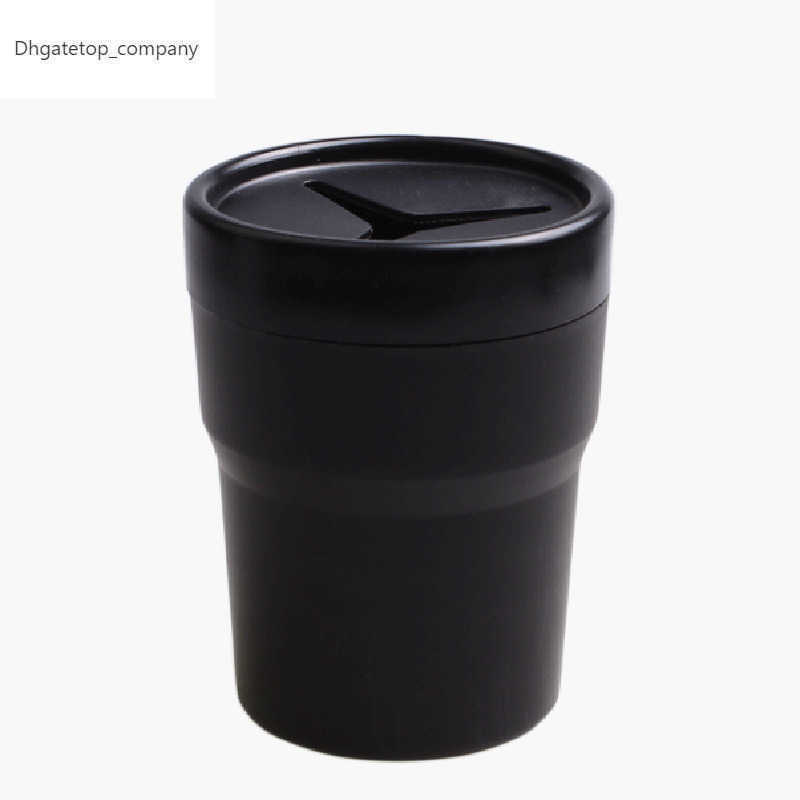 

Multifunctional Car Mini Trash Bin Cup Holder Car Trash Can Auto Holder Cap Mounts Black Plastic Interior Accessories
