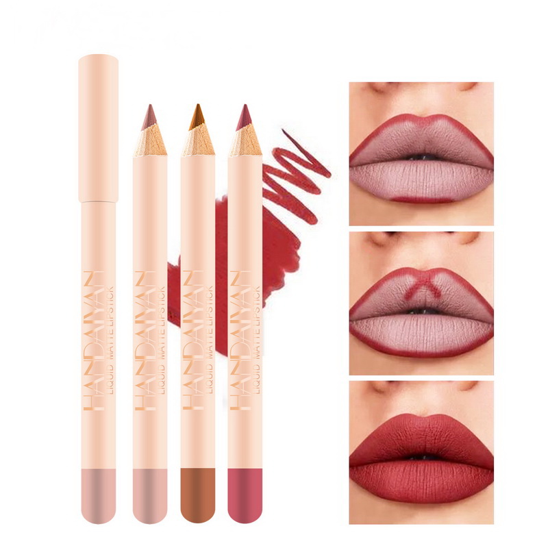 

Handaiyan colored lipstick pencil lip liner set Waterproof Sweatproof Wholesale Makeup Matte Lipliner Pen, Mixed color