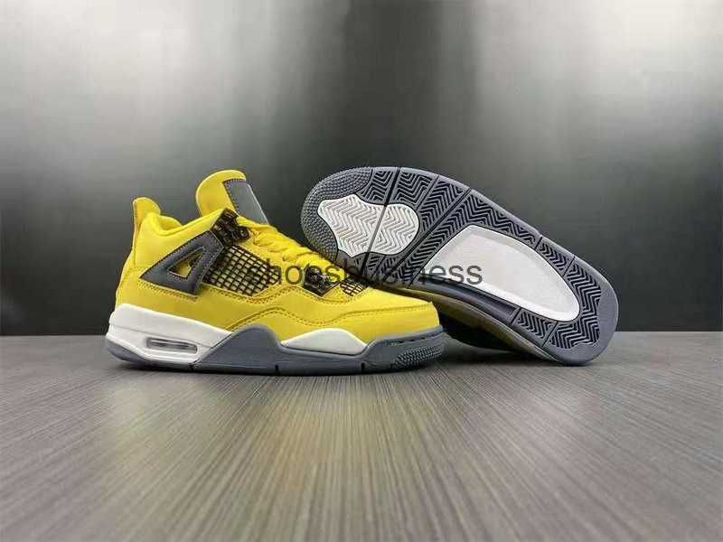 

Limited Edition 4 Lightning Basketball Designer Shoes Tour Yellow White Dark Blue Grey Fashion Sport Sneakers High Quality Come With