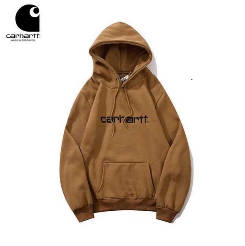 

Nzij 2023 New Men's Hoodies Sweatshirt North America Brand Carhart Classic Letter Embroidery and Women's Loose Hooded and Plush f2, Purple