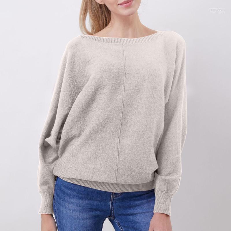 

Women's Sweaters Women's Sweater Women Winter Fashion One-neck Bat-sleeved Long Sleeve Top Casual Plus Size Pullover Pull Elegant Femme, Black