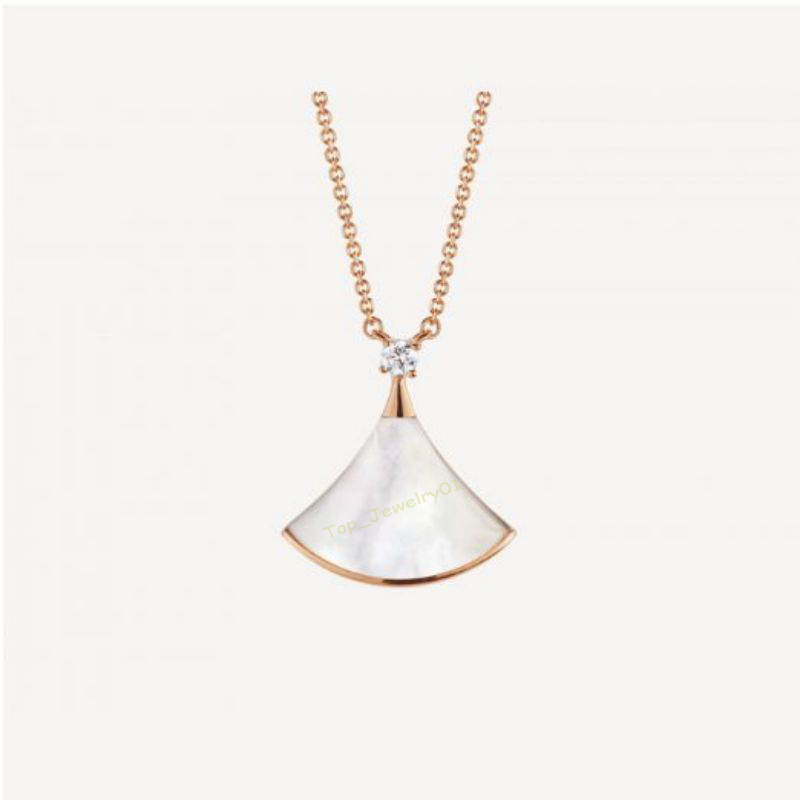 

WomensJewelry Shell pendant necklace gem pendants necklace diamond gold Sweat-proof and colorfast ladies fashion charmnecklace