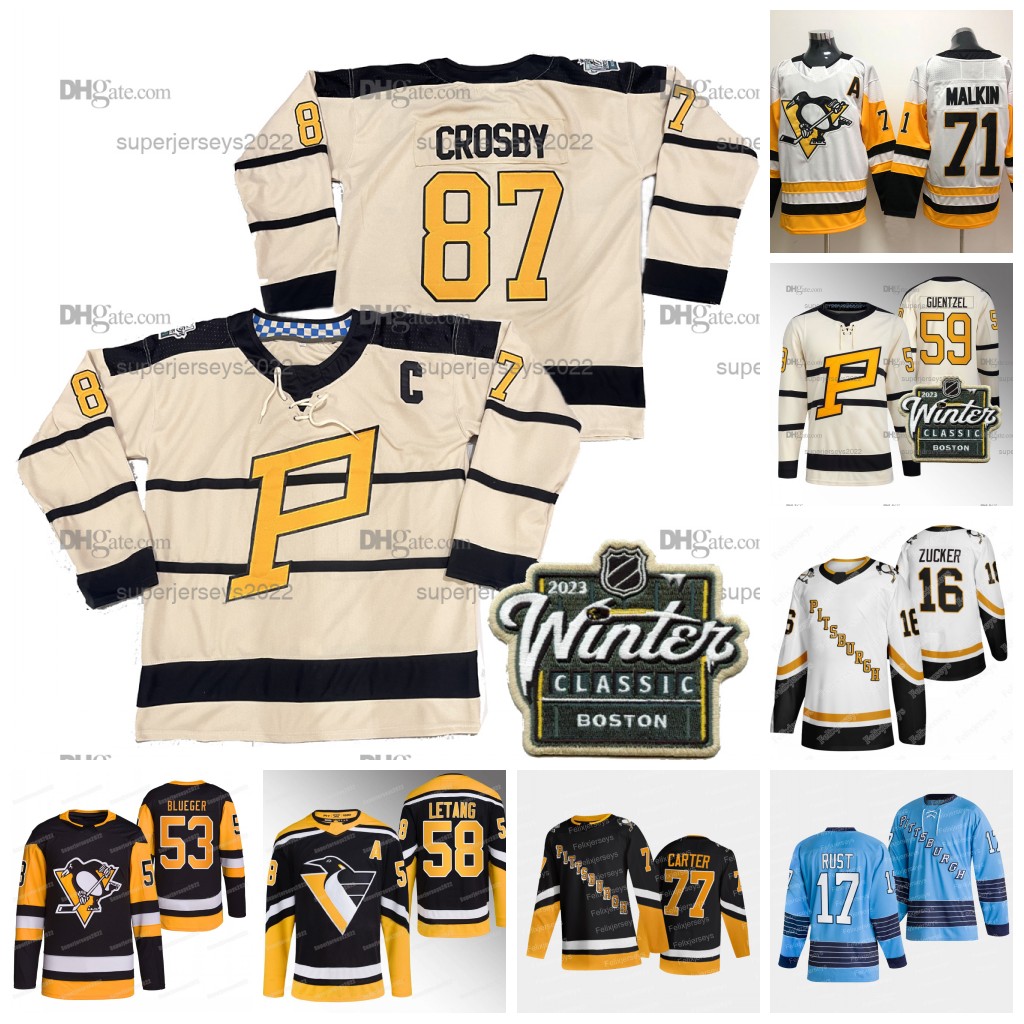 

87 Sidney Crosby Penguins 2023 Winter Classic Jersey Evgeni Malkin Jake Guentzel Rickard Rakell Jason Zucker Bryan Rust Kris Letang Jeff Carter Josh Archibald, Winter classic womens s-xxl