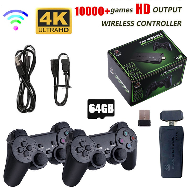 

Retro Station M8: Wireless 4K Game Console with 10000 Classic Games, Double Controller, and 64/32GB Storage - Perfect Gift for Gamers!
