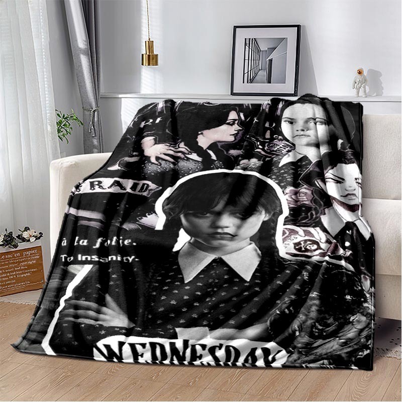 

Blanket Wednesday Addams Family Halloween Lightweight Comfortable Soft Breathable Ultra Warm Bedding Travel 221231