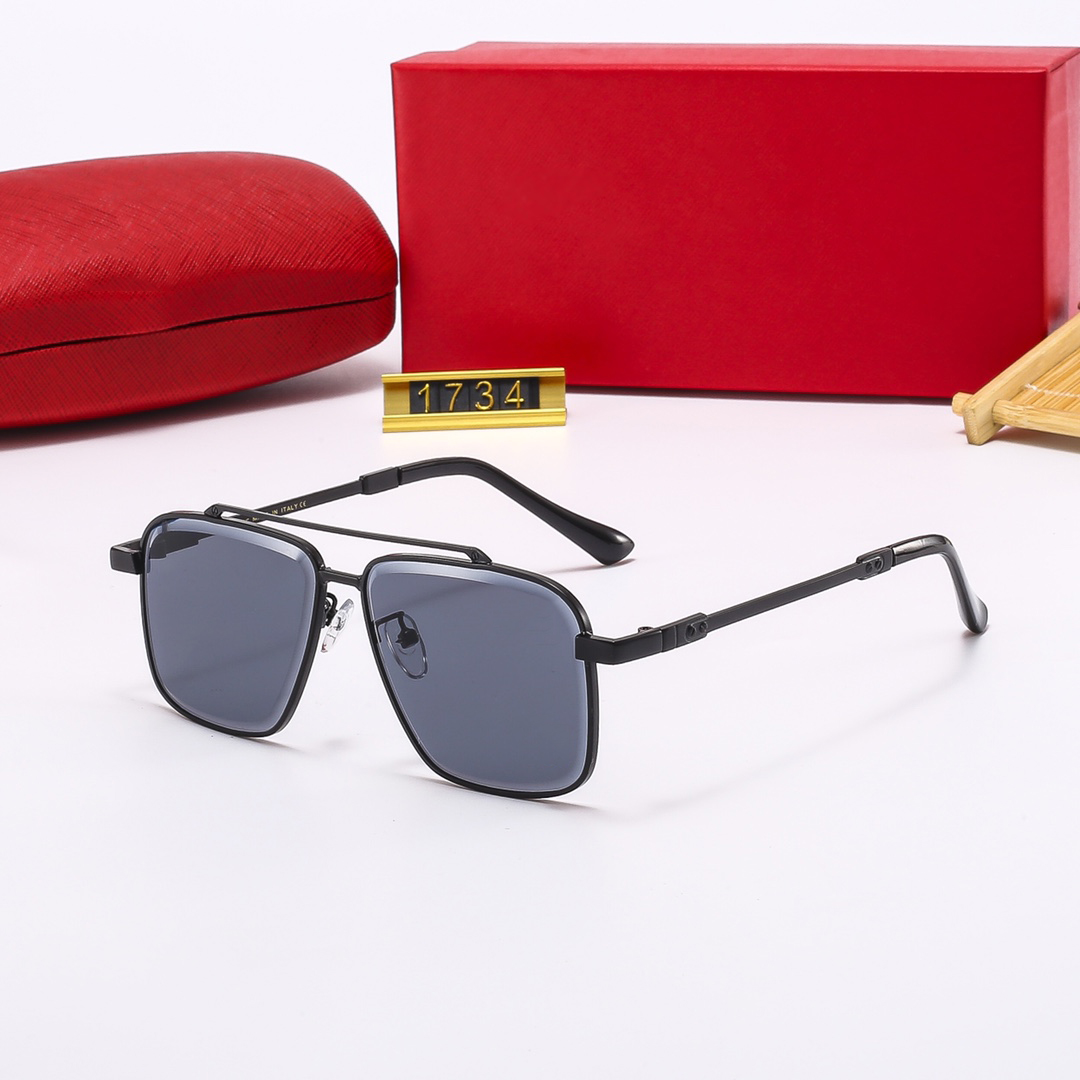 

designer black Sunglasses Mens womens sunglass UV 400 Shiny designer men women fashion lovers All-match red Polarized light sun glasses with box c3673