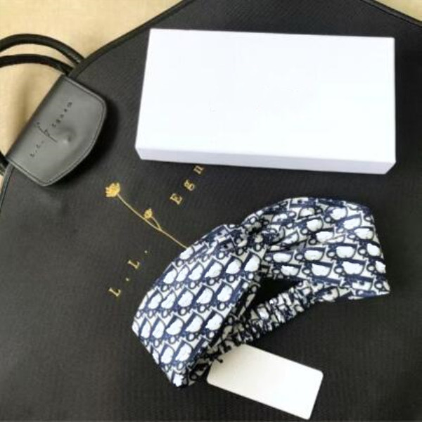 

2023 Elastic Cross children Headbands Bandanas hair bands Women Fashion Designer retro brocade letter Print Turban sports headband Headwraps Gift Good Quality, Blue